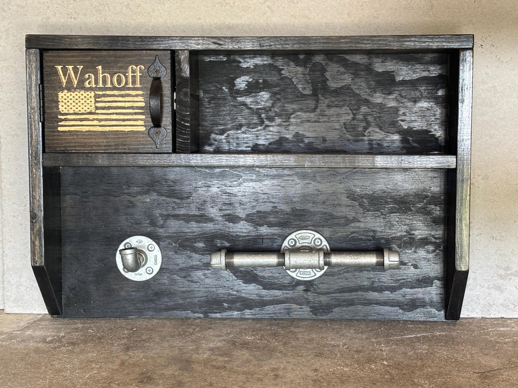 Personalized Police Gear Rack: Engraved Wooden Duty Organizer