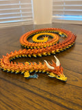 Extra Long Serpent Dragon!      50-Inch Articulated Rainbow Dragon – 3D Printed Fantasy Decor & Fidget Toy