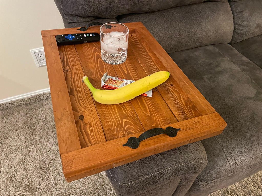 Wooden Serving Tray with Handles: FREE Custom engraving! Size is 14”x24”